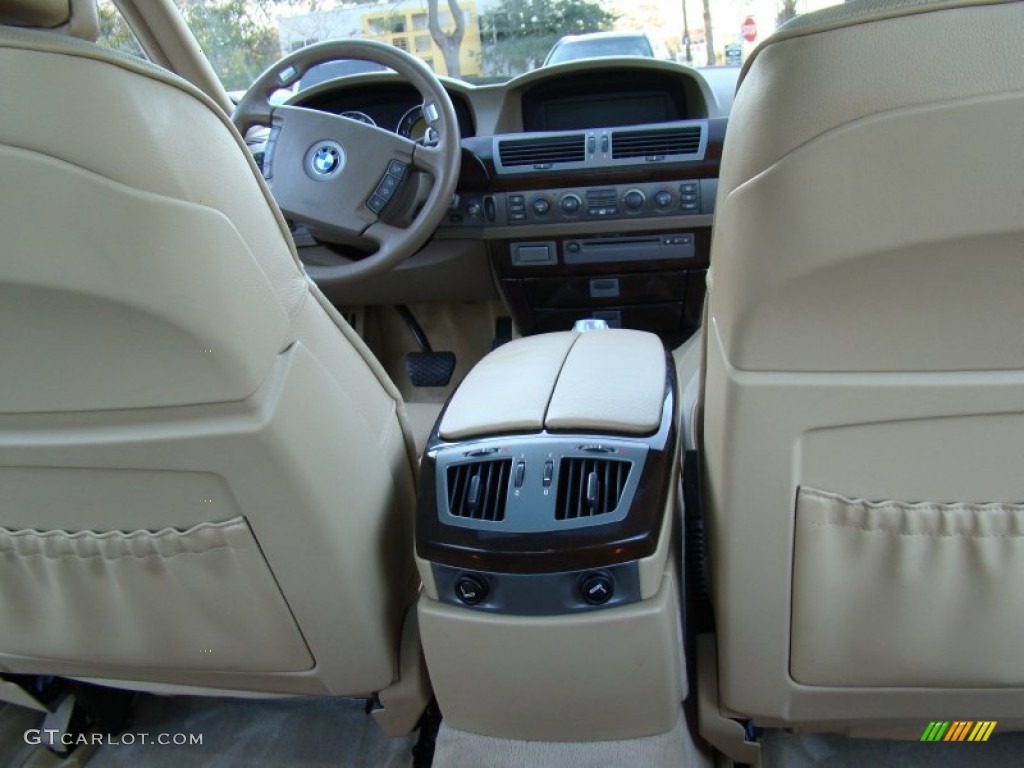 2004 7 Series 745Li Sedan - Alpine White / Dark Beige/Beige III photo #14