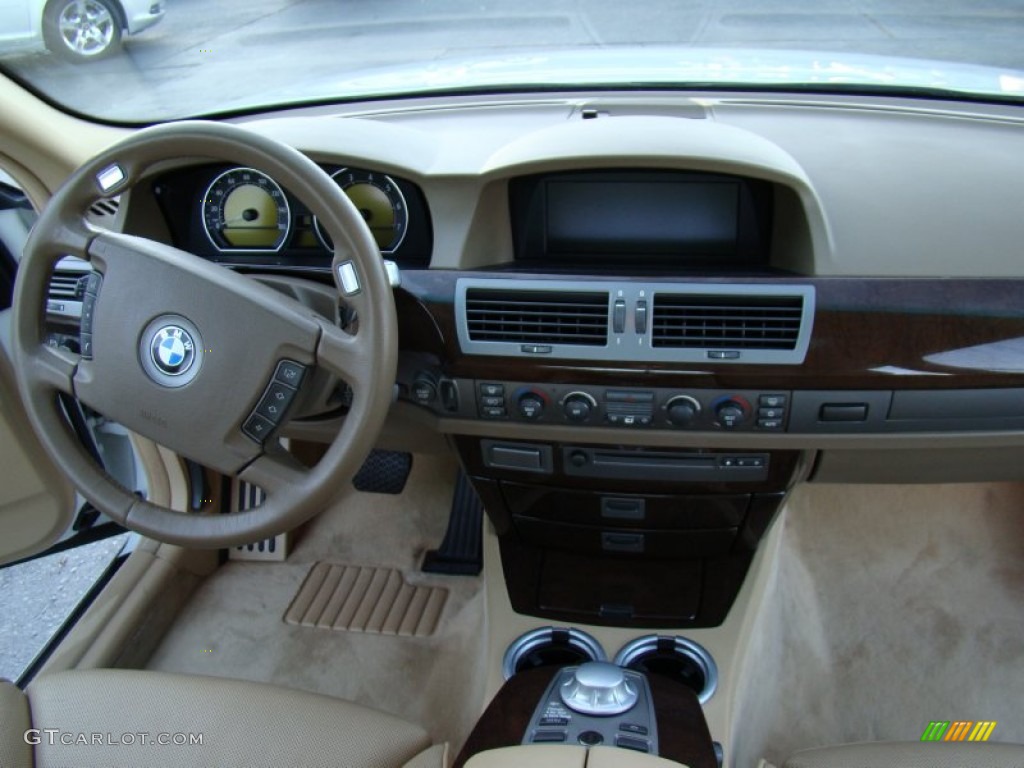2004 7 Series 745Li Sedan - Alpine White / Dark Beige/Beige III photo #15