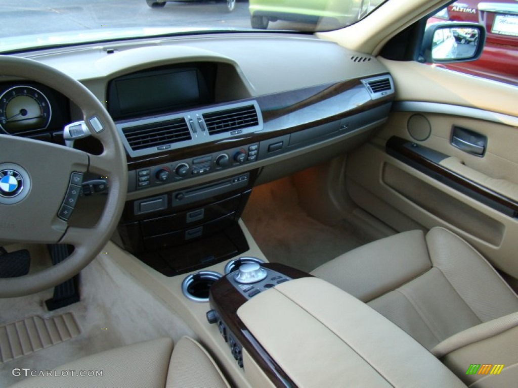 2004 7 Series 745Li Sedan - Alpine White / Dark Beige/Beige III photo #16