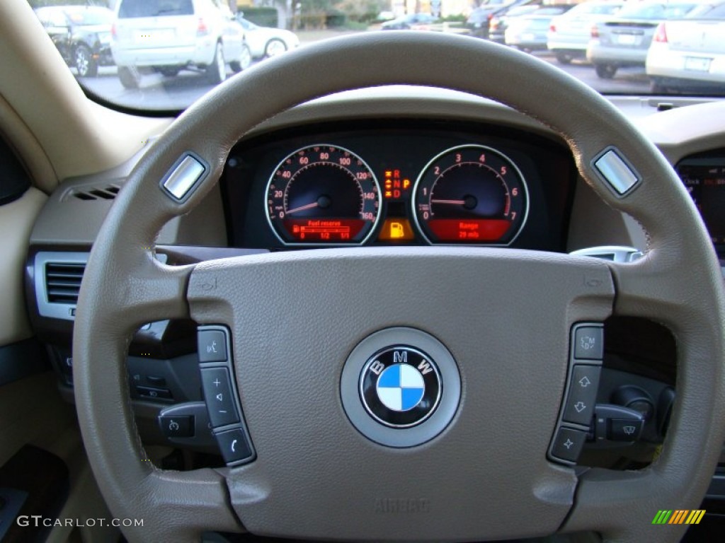 2004 7 Series 745Li Sedan - Alpine White / Dark Beige/Beige III photo #22