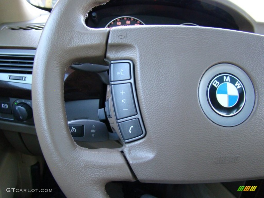 2004 7 Series 745Li Sedan - Alpine White / Dark Beige/Beige III photo #23