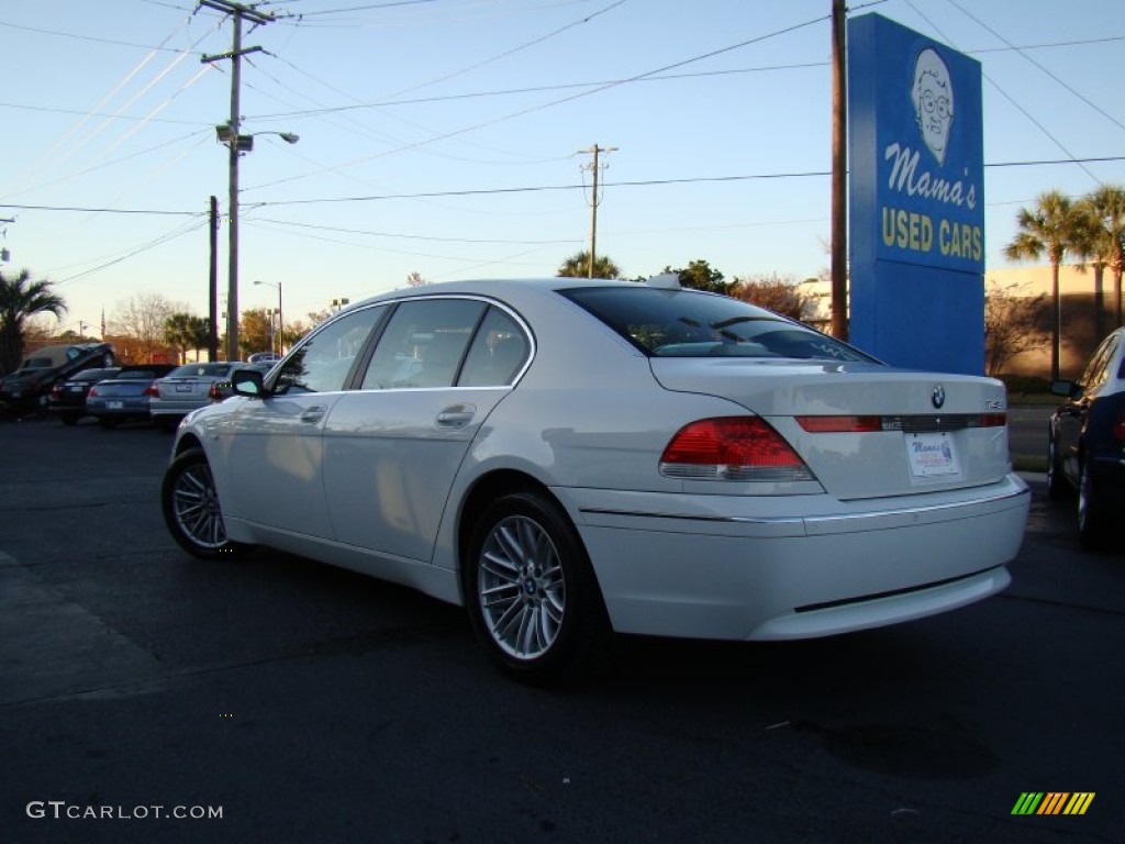 2004 7 Series 745Li Sedan - Alpine White / Dark Beige/Beige III photo #31