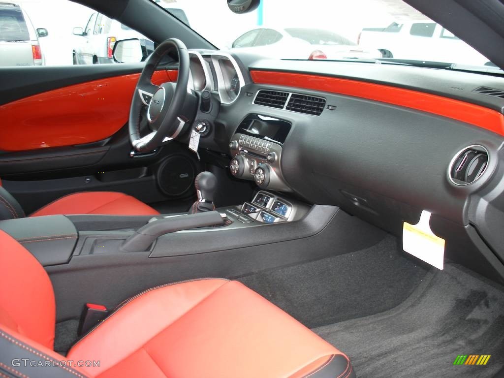 2010 Chevrolet Camaro SS Coupe Black/Inferno Orange Dashboard Photo #58049360