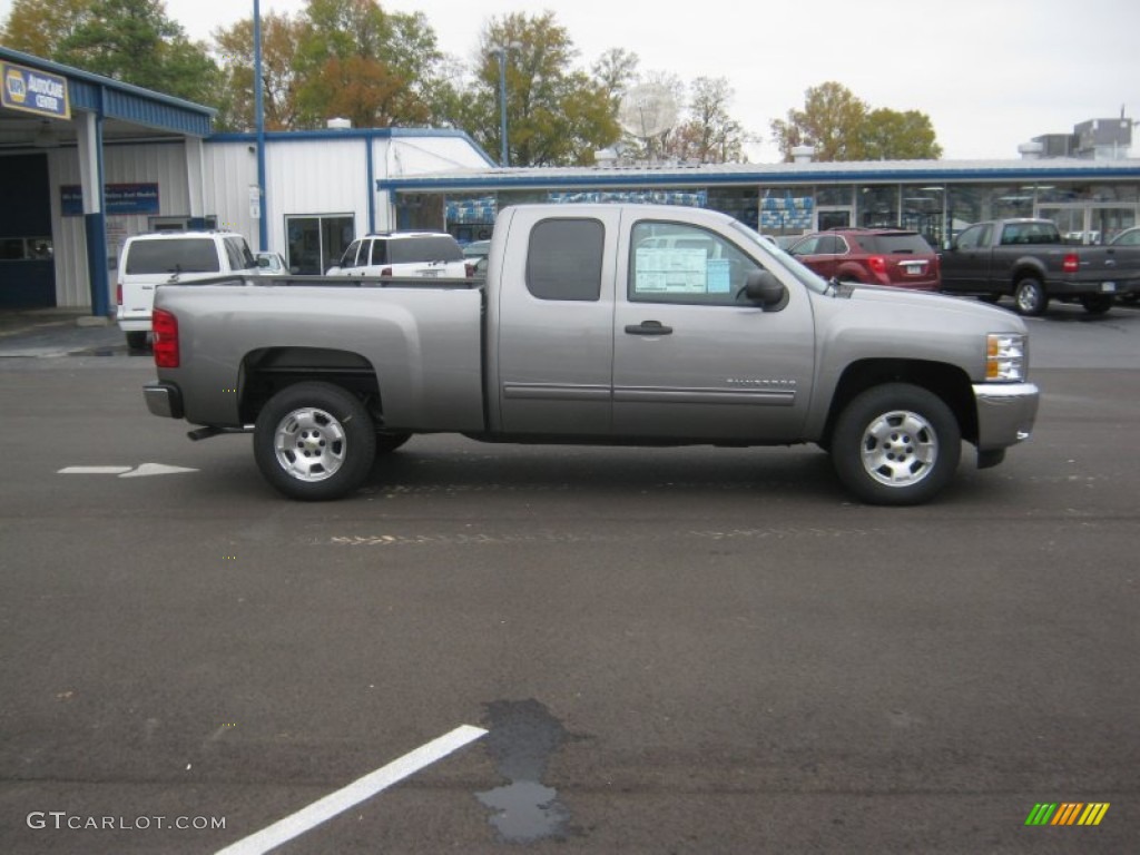 2012 Silverado 1500 LT Extended Cab - Graystone Metallic / Light Titanium/Dark Titanium photo #6