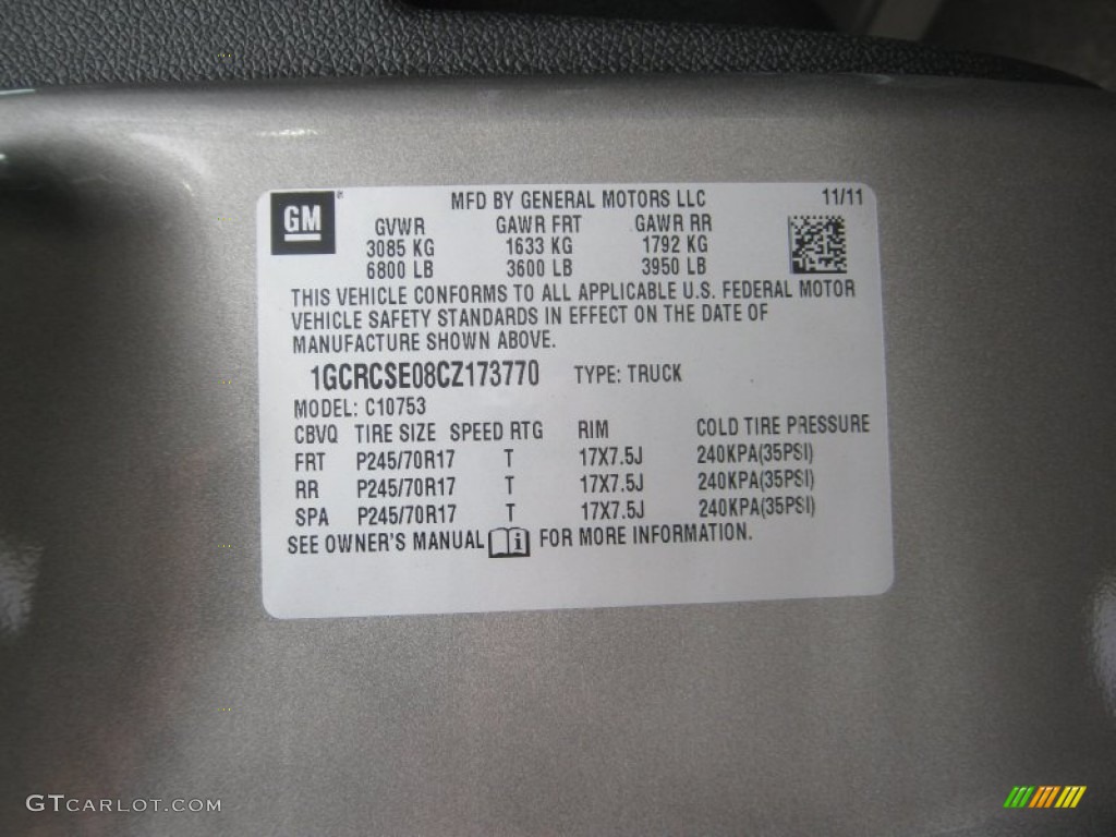2012 Silverado 1500 LT Extended Cab - Graystone Metallic / Light Titanium/Dark Titanium photo #24