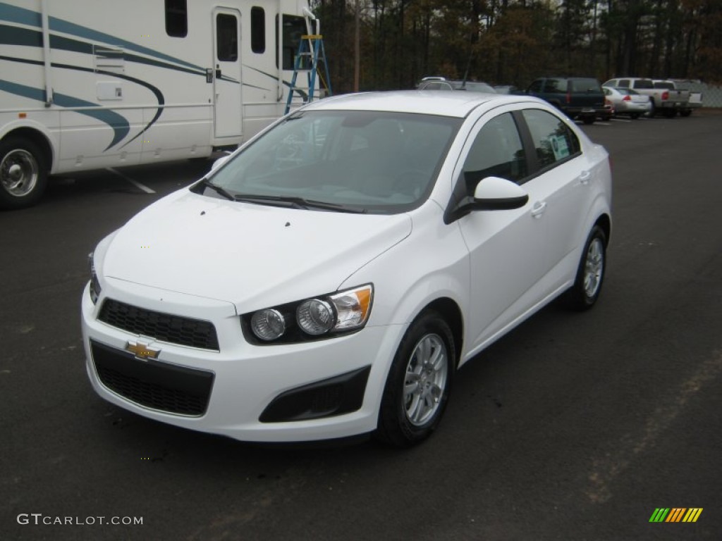 2012 Sonic LS Sedan - Summit White / Jet Black/Dark Titanium photo #1