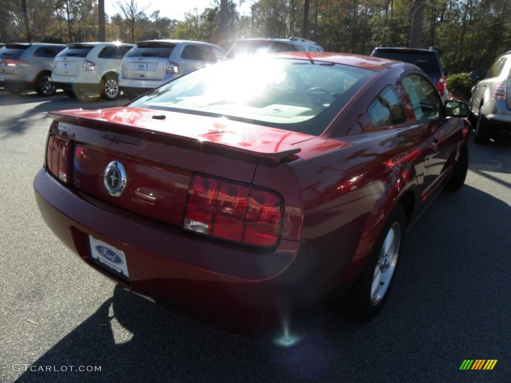 2007 Mustang V6 Deluxe Coupe - Redfire Metallic / Medium Parchment photo #10