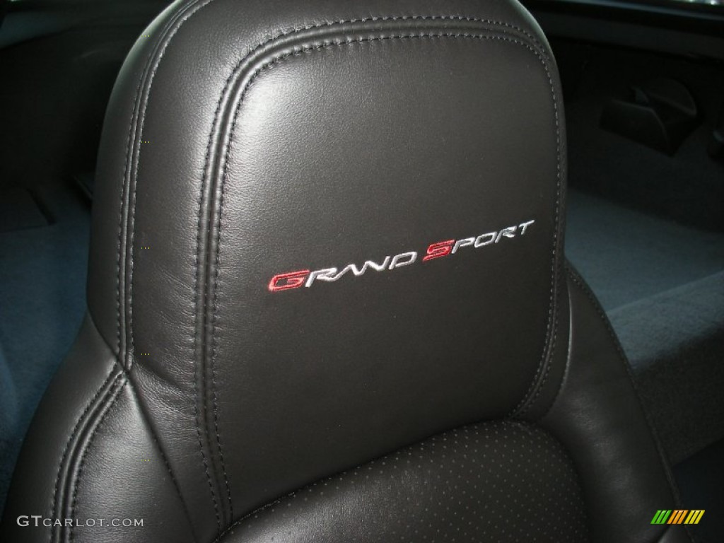 Embroidered Grand Sport in headrest 2011 Chevrolet Corvette Grand Sport Coupe Parts