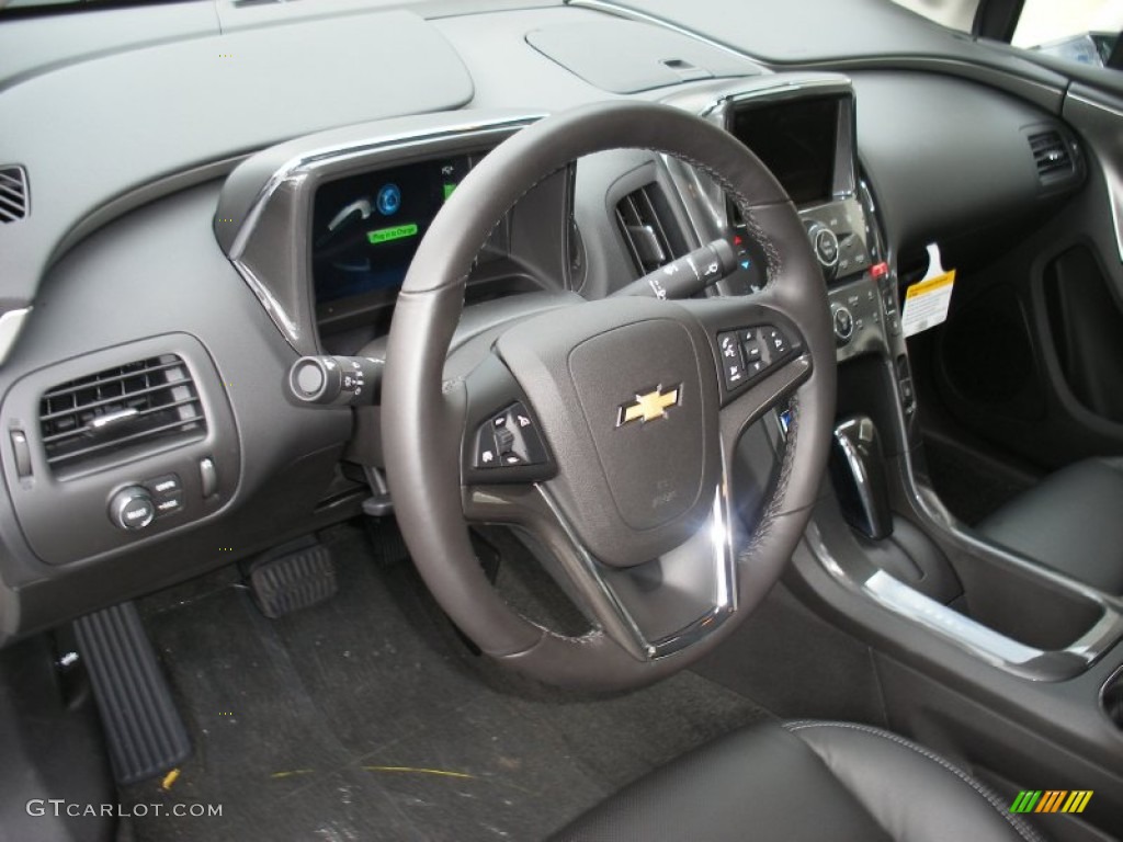 2012 Chevrolet Volt Hatchback Jet Black/Dark Accents Dashboard Photo #58051712