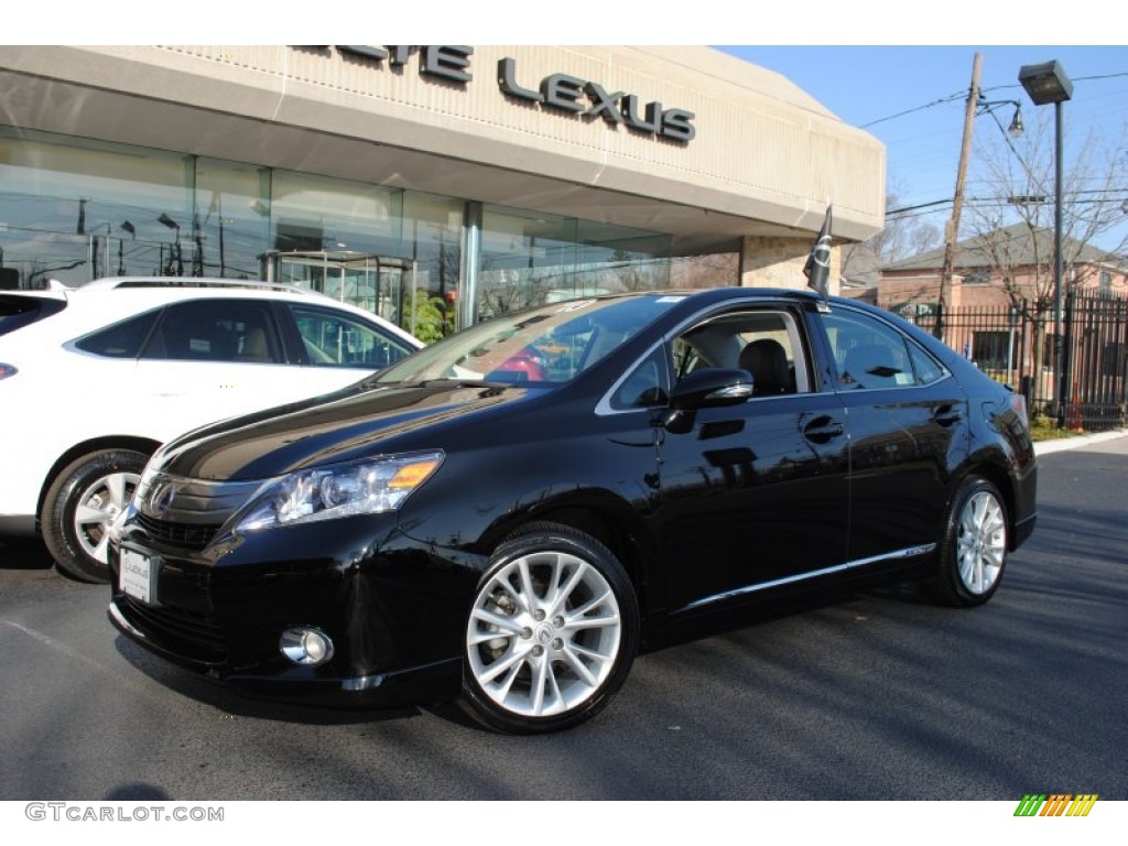 2010 HS 250h Hybrid Premium - Obsidian Black / Black photo #1