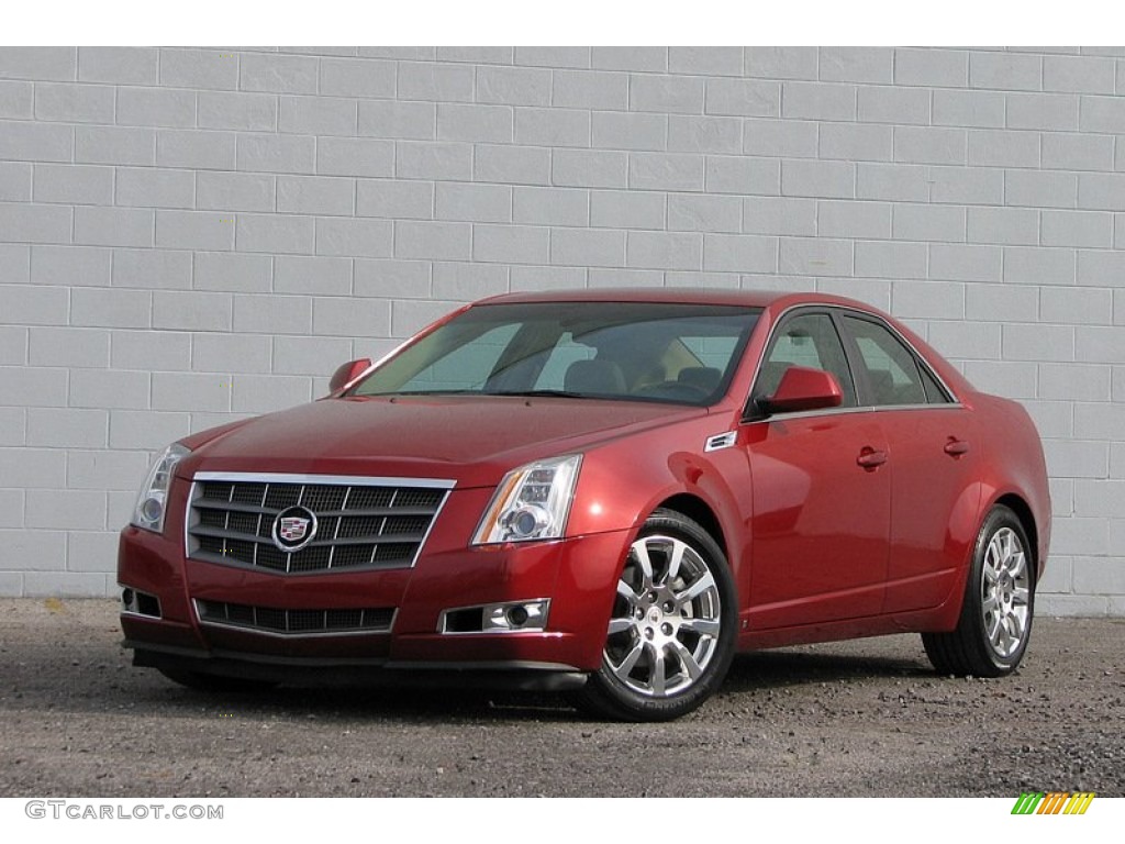 Crystal Red 2009 Cadillac CTS Sedan Exterior Photo #58051900