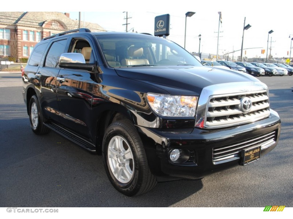 2008 Sequoia Limited 4WD - Black / Sand Beige photo #7