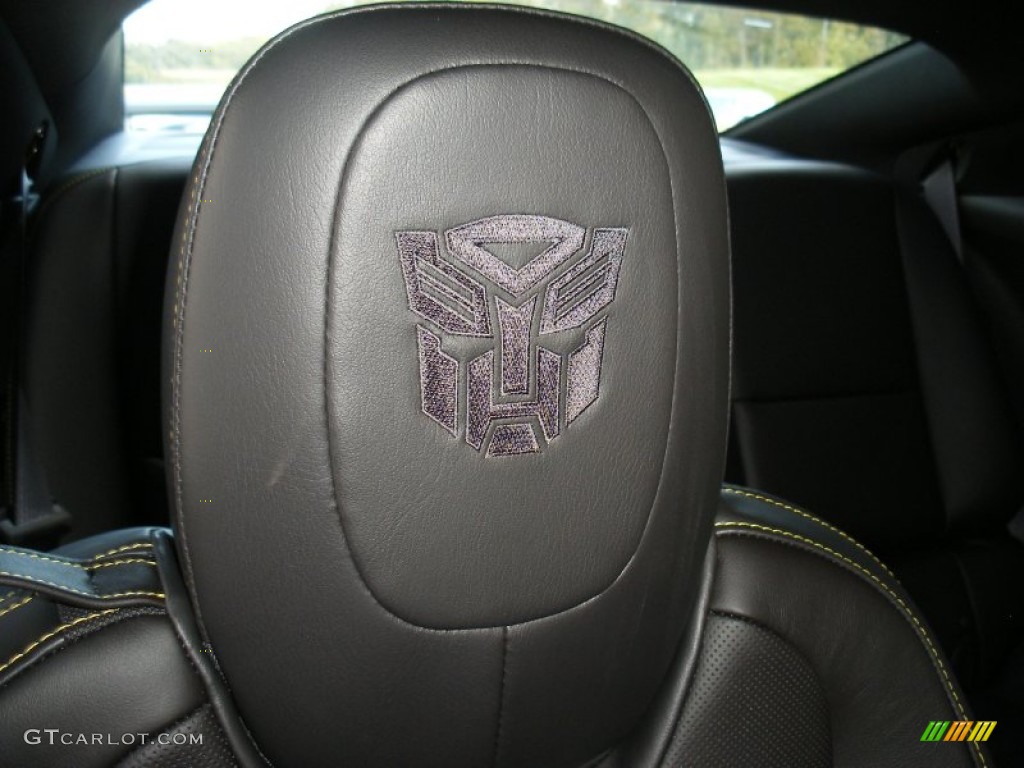 Embossed Transformers logo headrest 2012 Chevrolet Camaro LT Coupe Transformers Special Edition Parts