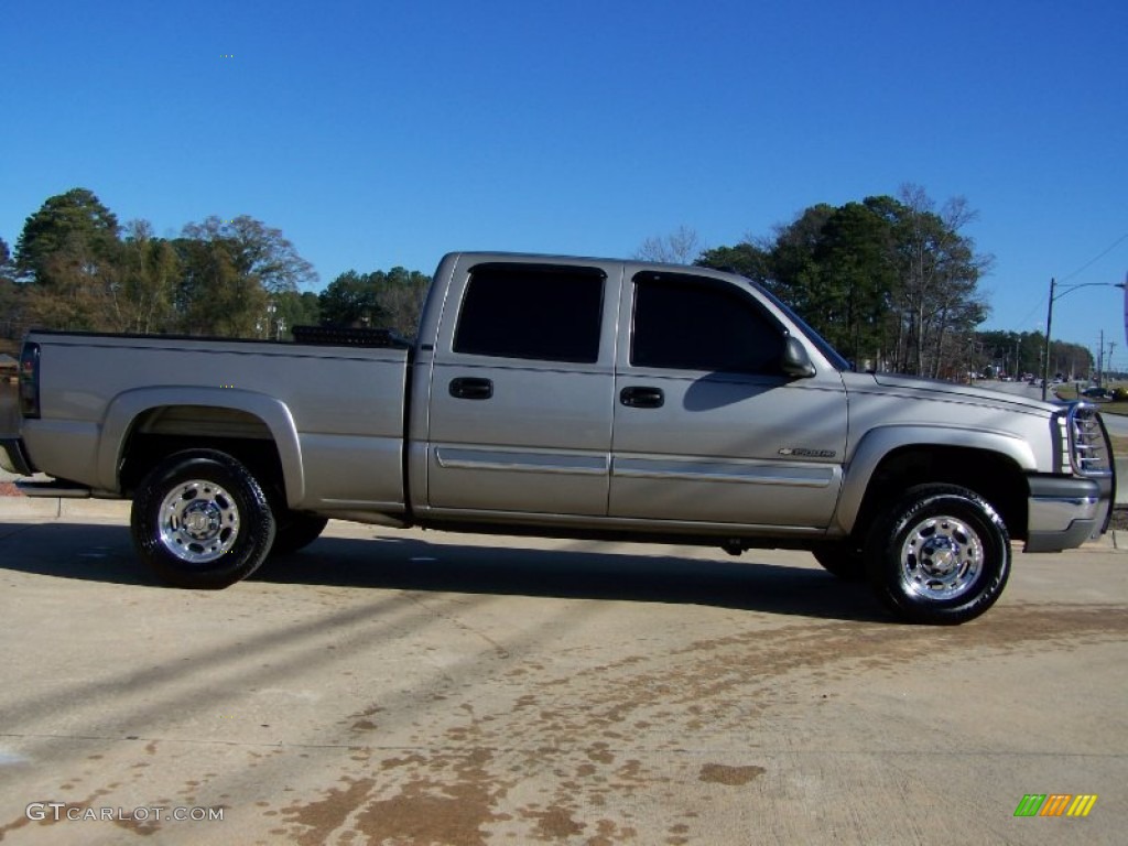 2003 Silverado 1500 LT Crew Cab - Light Pewter Metallic / Medium Gray photo #7