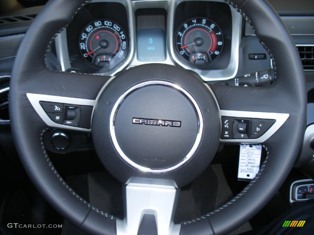 2011 Chevrolet Camaro SS Convertible Gray Steering Wheel Photo #58053887