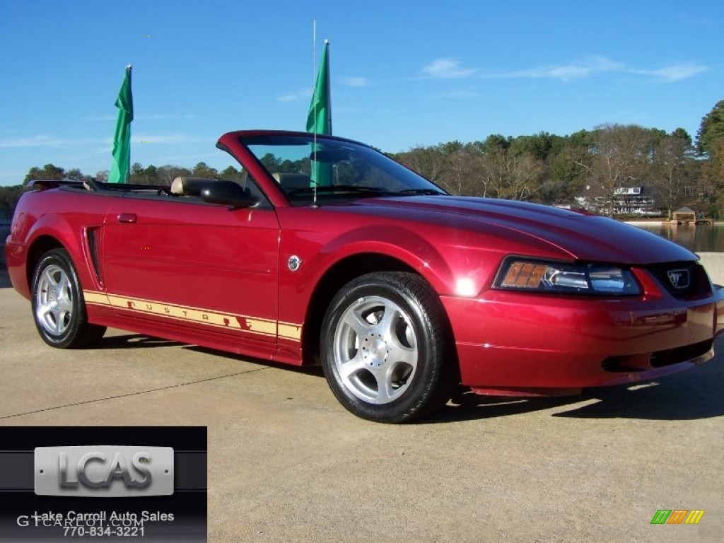 2004 Mustang V6 Convertible - Redfire Metallic / Medium Parchment photo #1