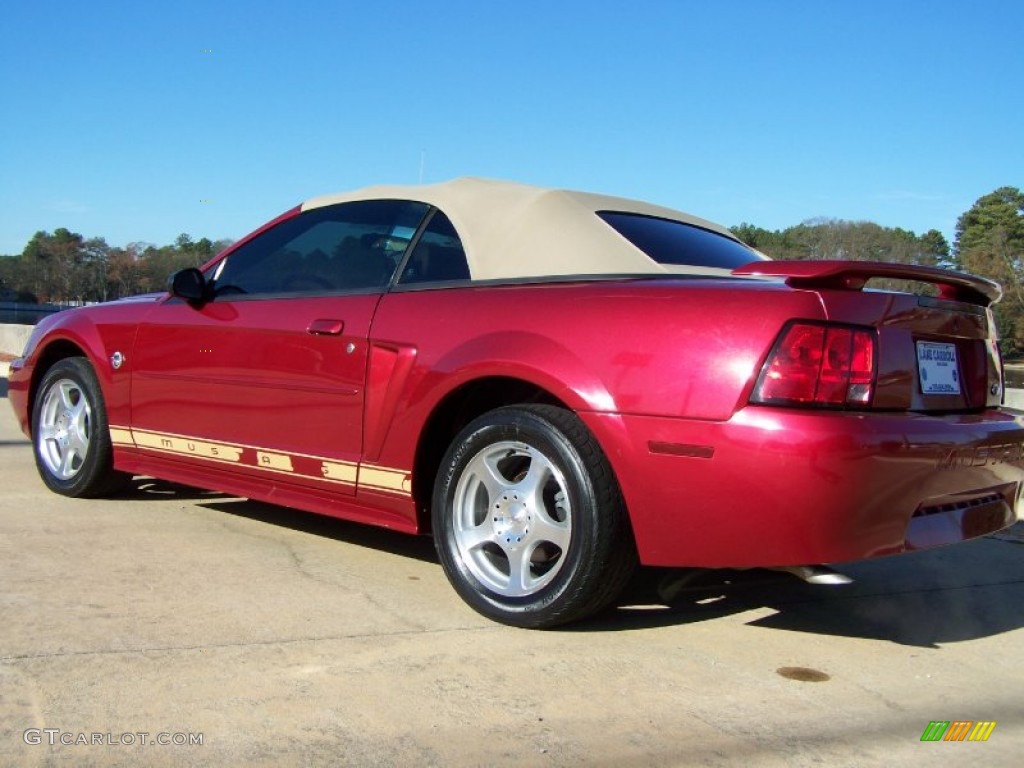 2004 Mustang V6 Convertible - Redfire Metallic / Medium Parchment photo #14