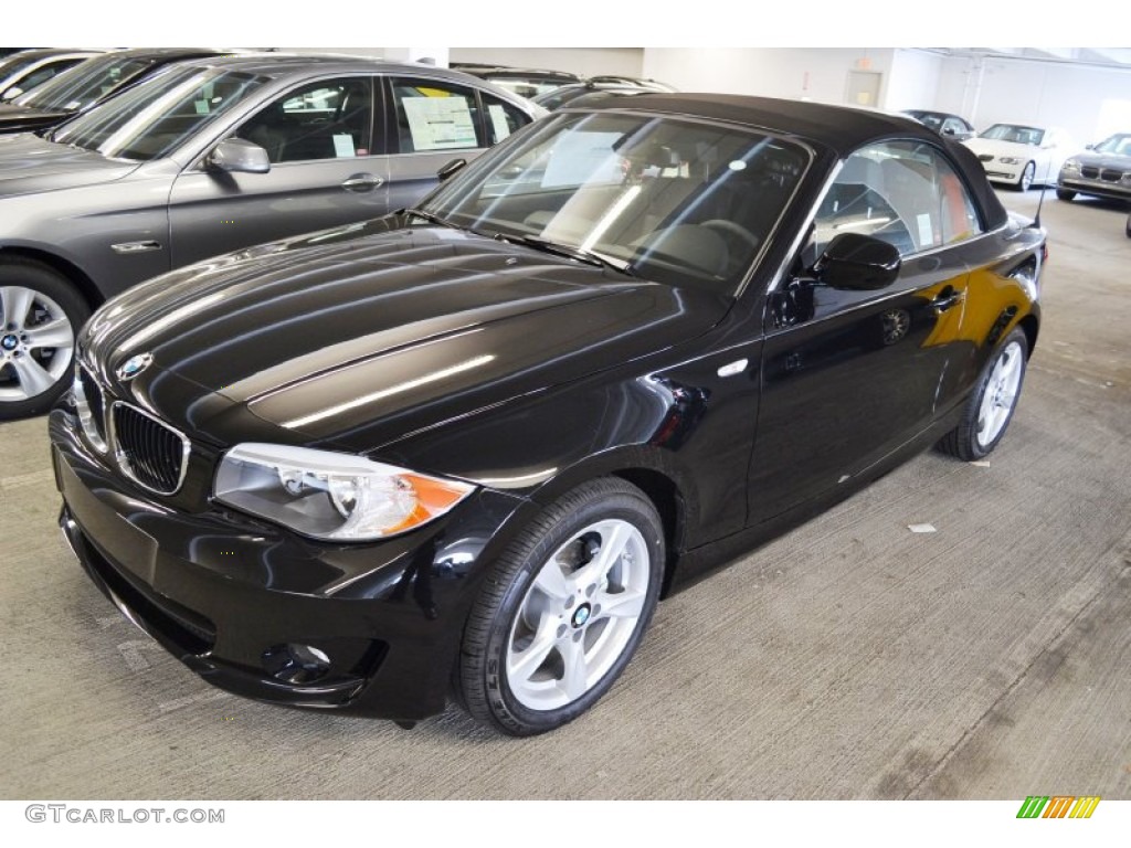 2012 1 Series 128i Convertible - Jet Black / Black photo #9