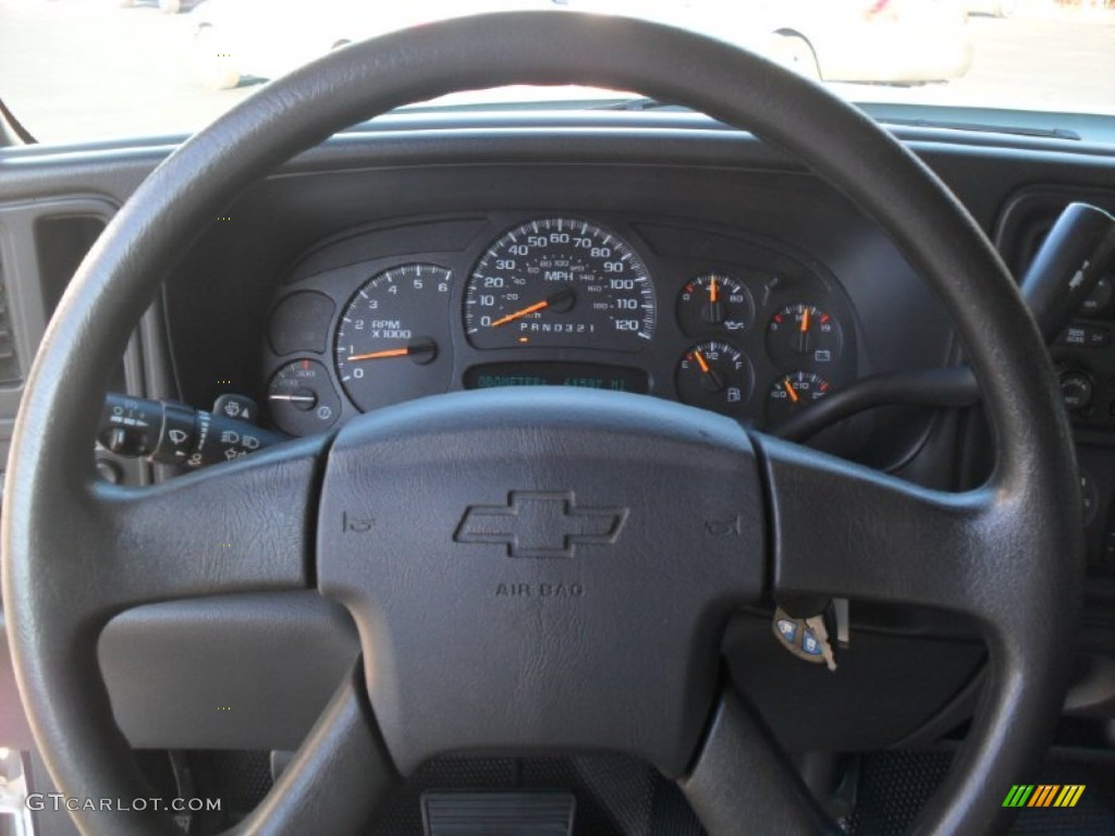 2007 Chevrolet Silverado 2500HD Work Truck Extended Cab Dark Charcoal Steering Wheel Photo #58054635