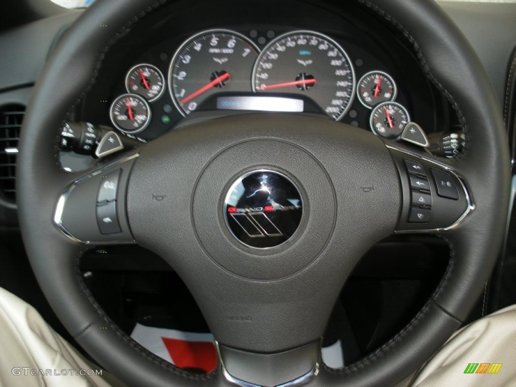 2012 Chevrolet Corvette Grand Sport Coupe Ebony Steering Wheel Photo #58054740