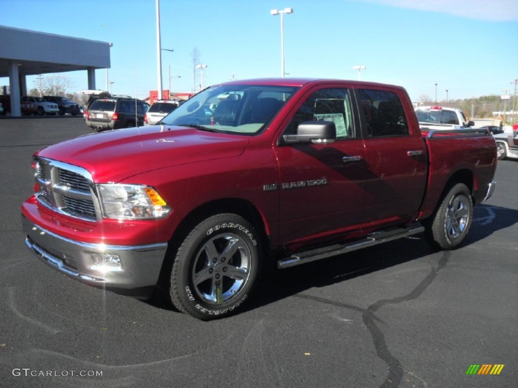 2012 Ram 1500 Lone Star Crew Cab - Deep Cherry Red Crystal Pearl / Dark Slate Gray/Medium Graystone photo #1