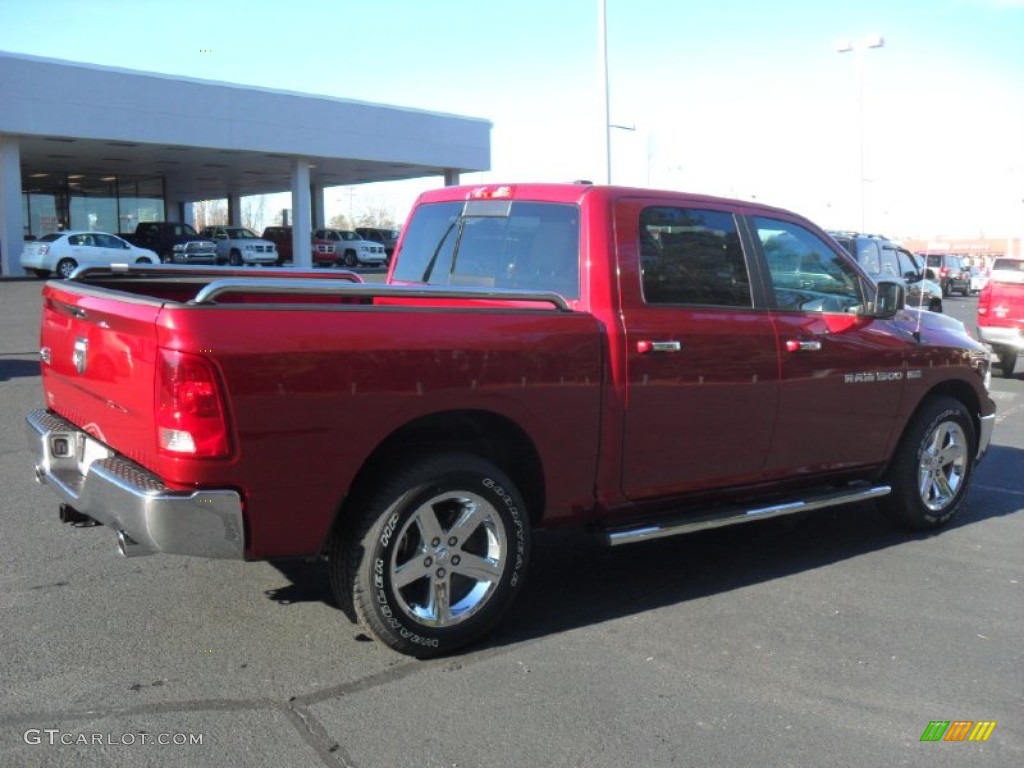 2012 Ram 1500 Lone Star Crew Cab - Deep Cherry Red Crystal Pearl / Dark Slate Gray/Medium Graystone photo #4