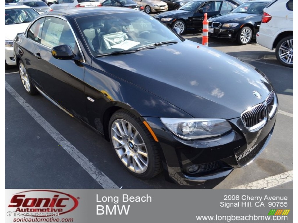 2012 3 Series 328i Convertible - Black Sapphire Metallic / Black photo #1