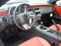 Inferno Orange/Black 2011 Chevrolet Camaro SS/RS Convertible Interior Color