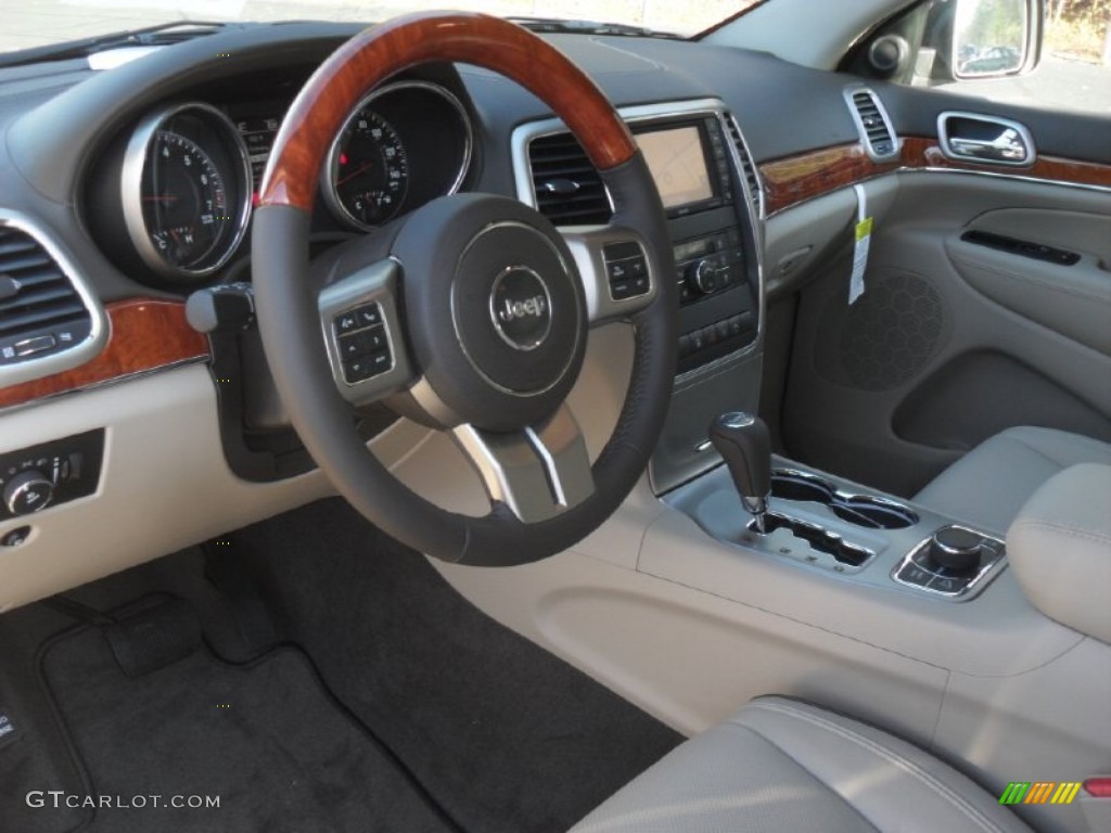 Dark Frost Beige/Light Frost Beige Interior 2012 Jeep Grand Cherokee Overland 4x4 Photo #58056390