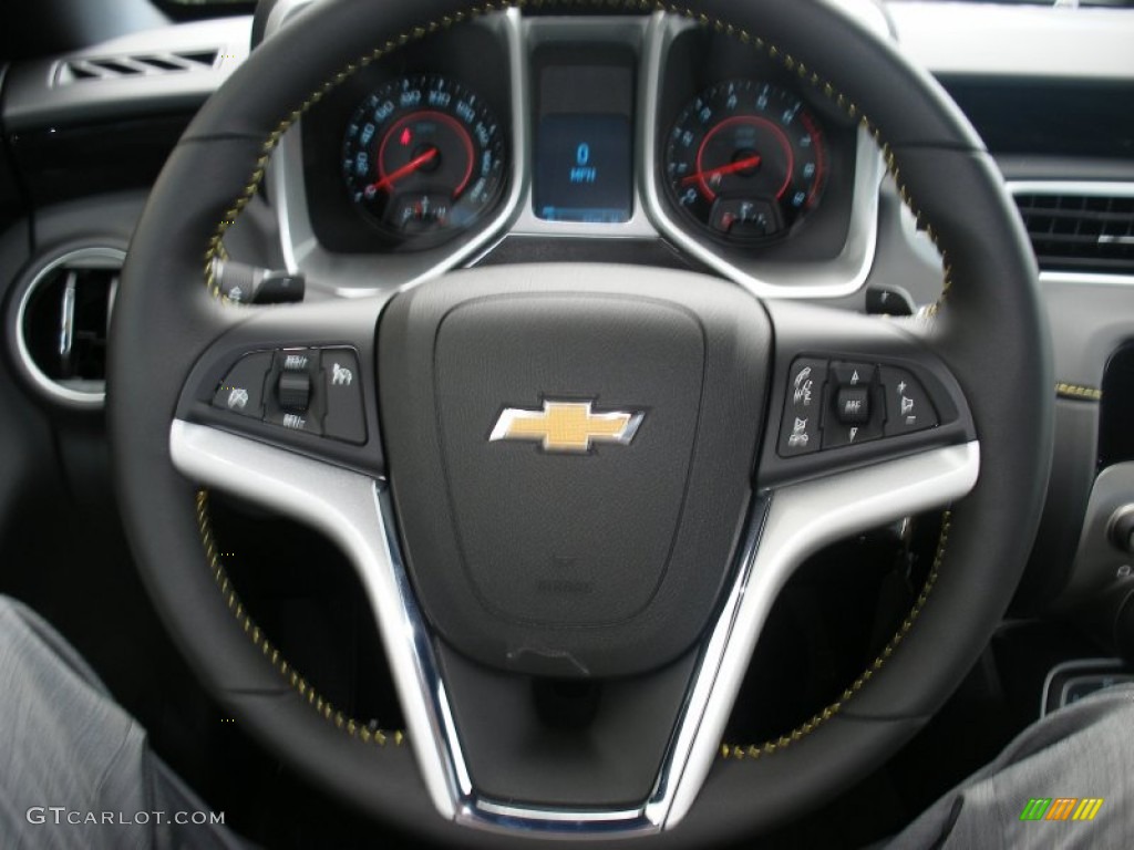 2012 Chevrolet Camaro SS Coupe Transformers Special Edition Jet Black Steering Wheel Photo #58057787
