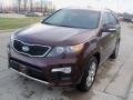 2012 Dark Cherry Kia Sorento SX V6  photo #2