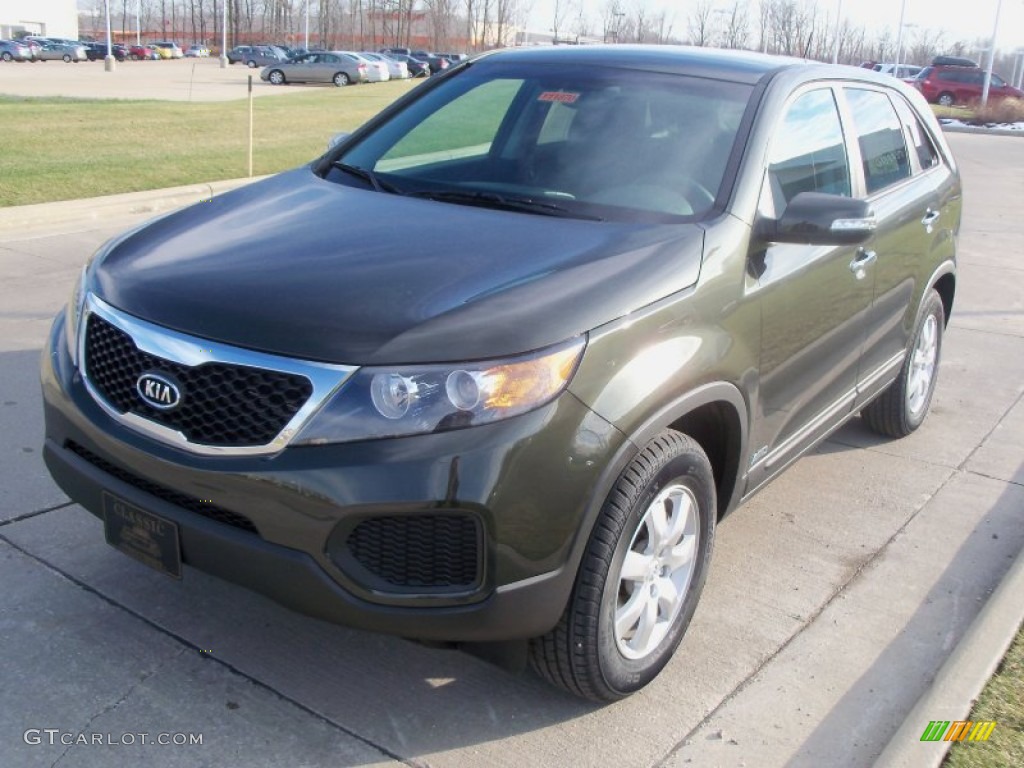 2012 Sorento LX AWD - Tuscan Olive / Black photo #2