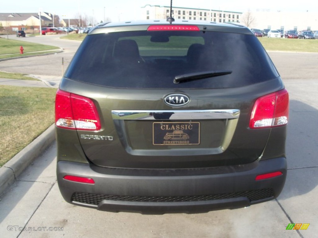 2012 Sorento LX AWD - Tuscan Olive / Black photo #7