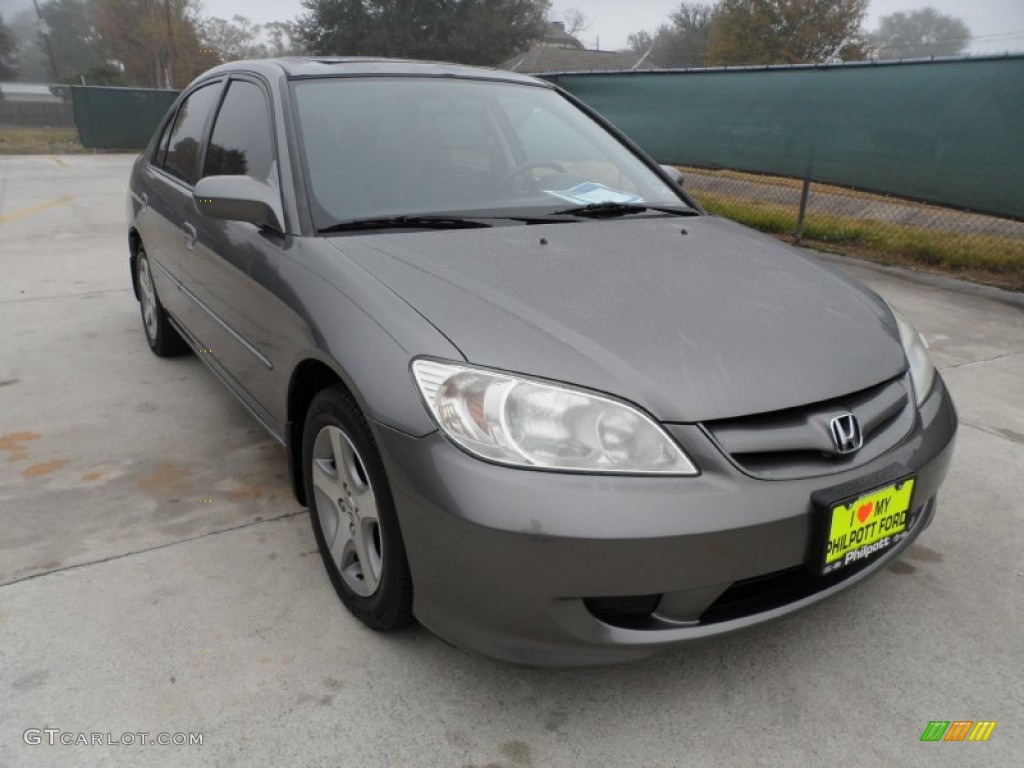 2004 Civic EX Sedan - Magnesium Metallic / Gray photo #1