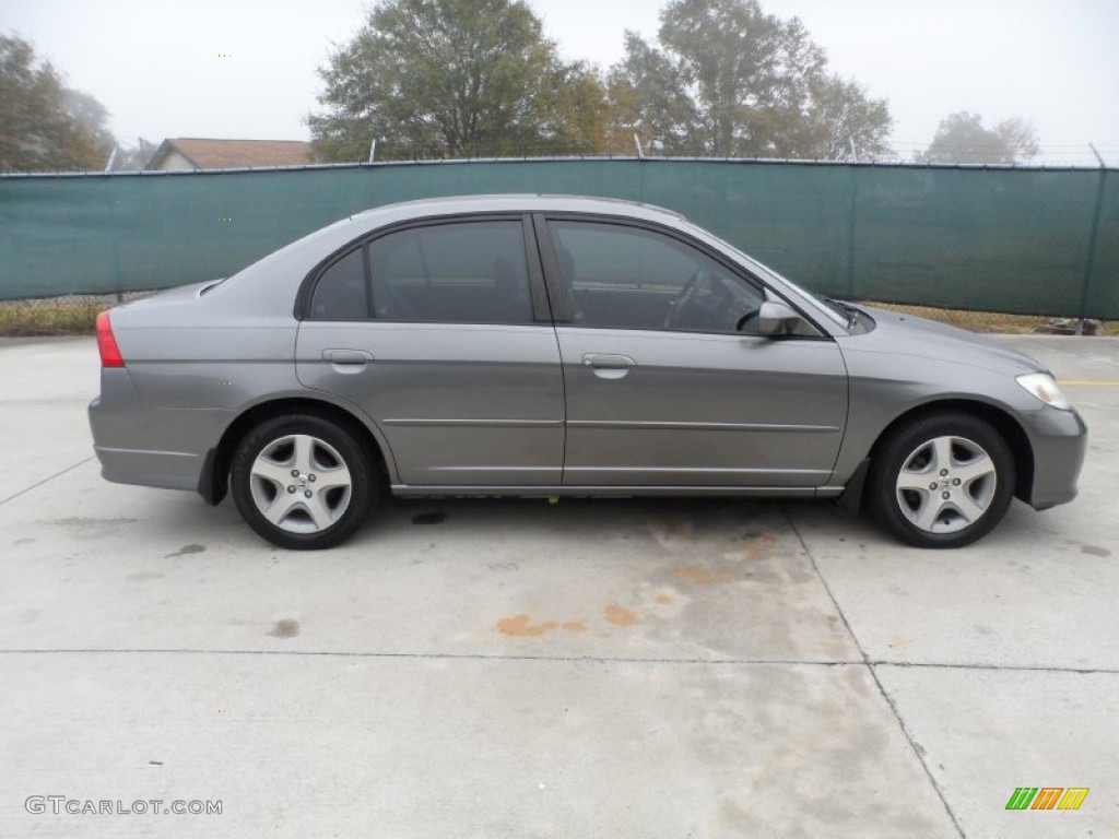 2004 Civic EX Sedan - Magnesium Metallic / Gray photo #2