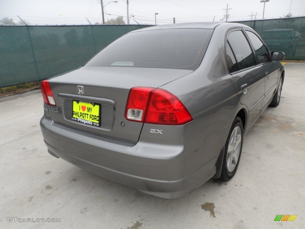 2004 Civic EX Sedan - Magnesium Metallic / Gray photo #3