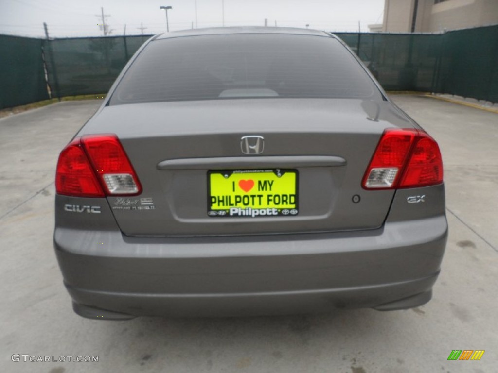2004 Civic EX Sedan - Magnesium Metallic / Gray photo #4