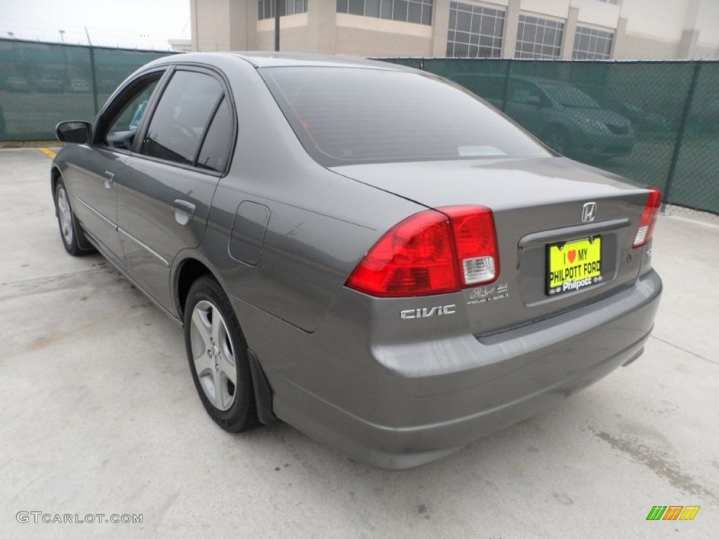 2004 Civic EX Sedan - Magnesium Metallic / Gray photo #5