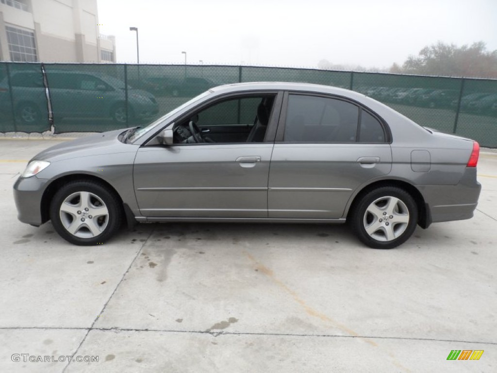 2004 Civic EX Sedan - Magnesium Metallic / Gray photo #6