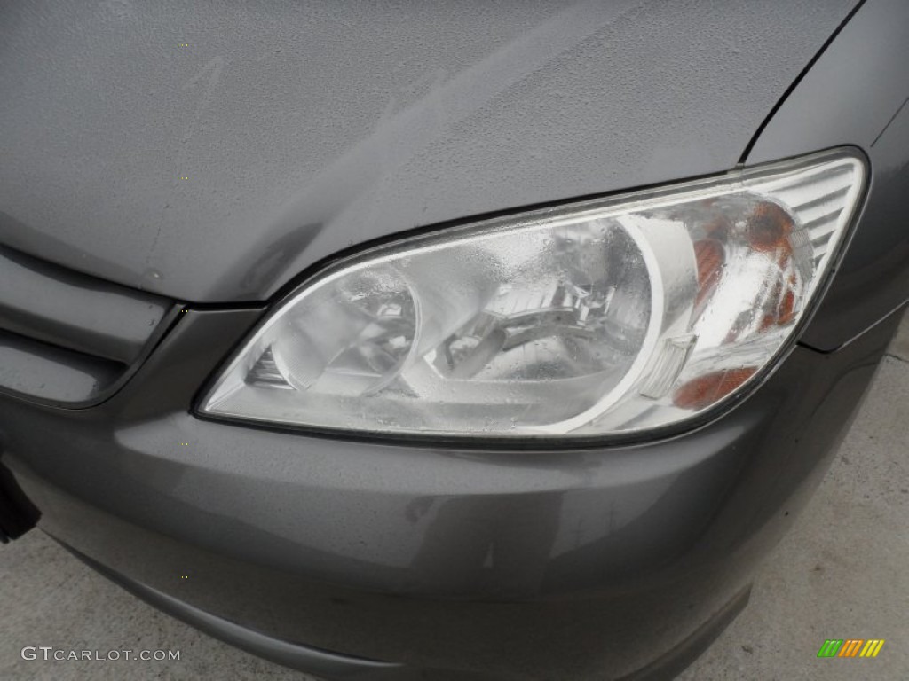2004 Civic EX Sedan - Magnesium Metallic / Gray photo #9