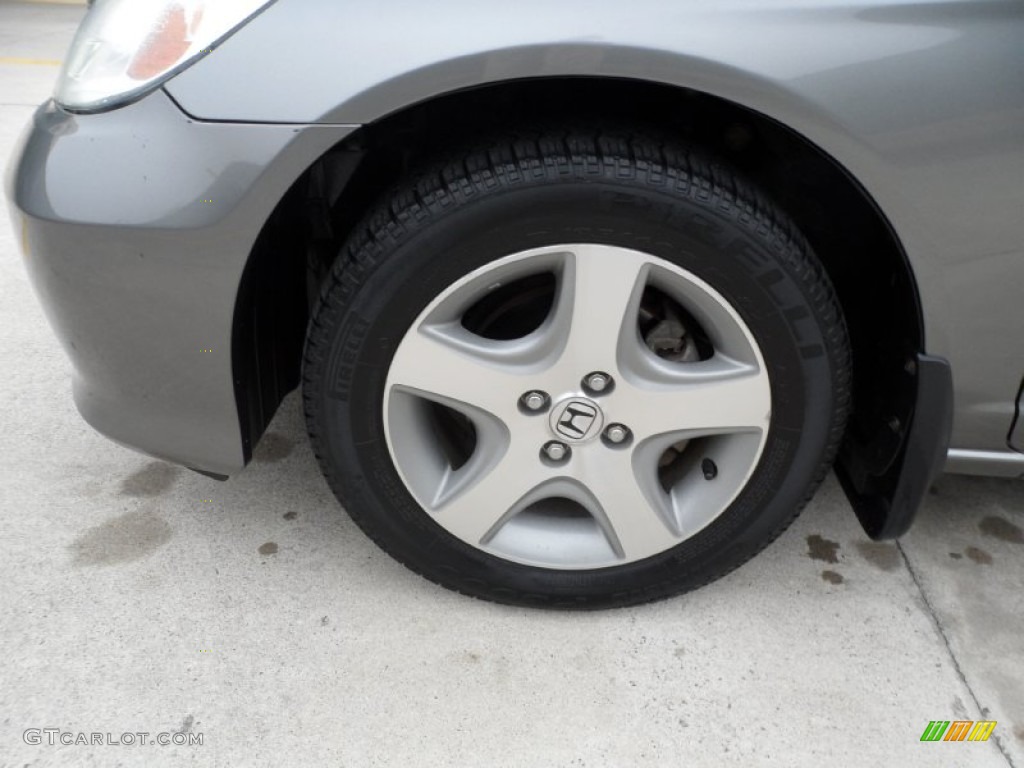 2004 Civic EX Sedan - Magnesium Metallic / Gray photo #10