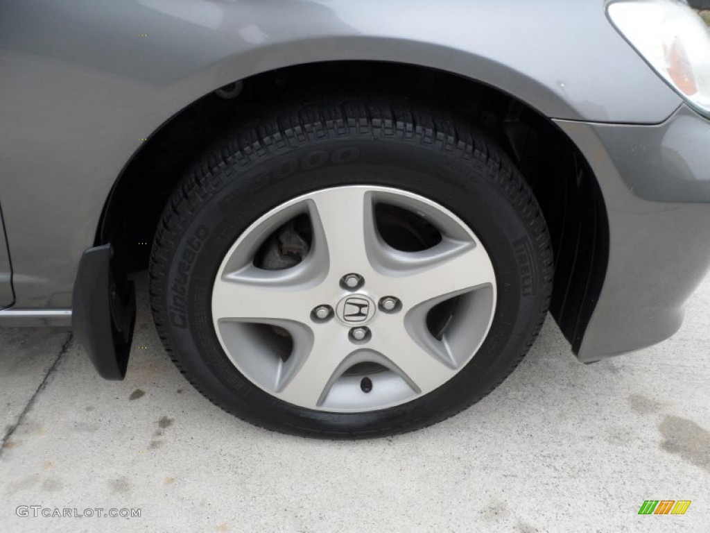 2004 Civic EX Sedan - Magnesium Metallic / Gray photo #13