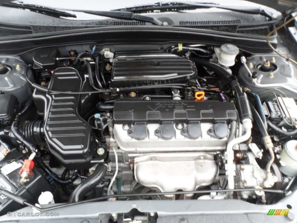 2004 Civic EX Sedan - Magnesium Metallic / Gray photo #18