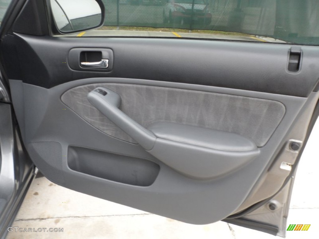 2004 Civic EX Sedan - Magnesium Metallic / Gray photo #19