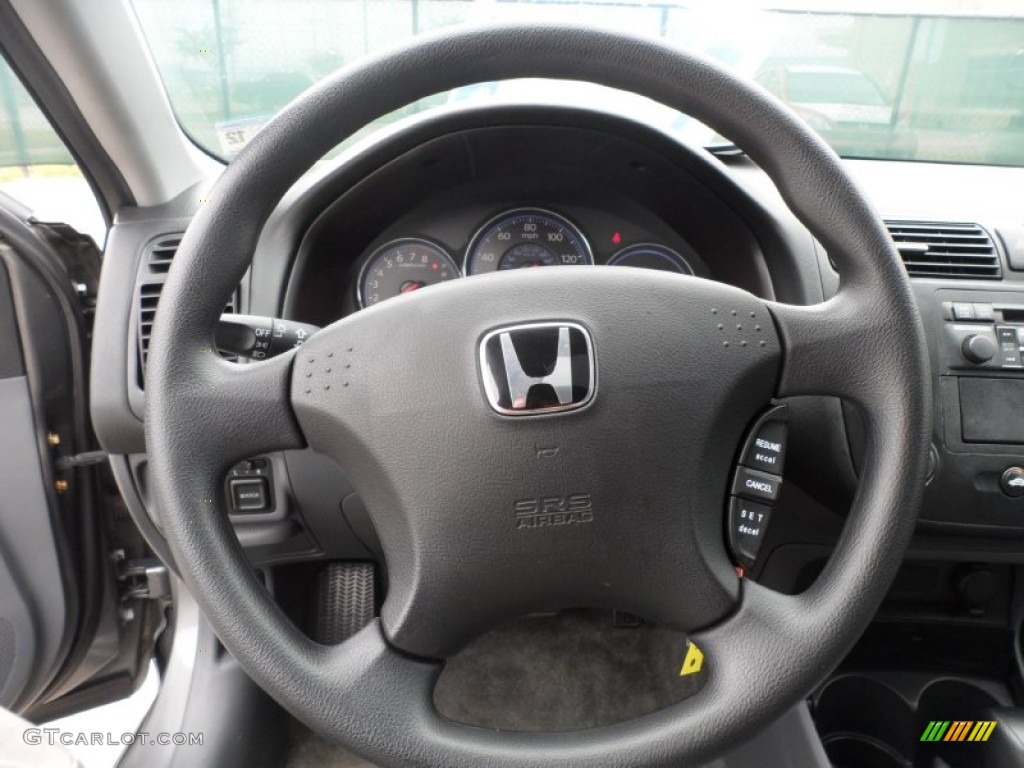 2004 Civic EX Sedan - Magnesium Metallic / Gray photo #34