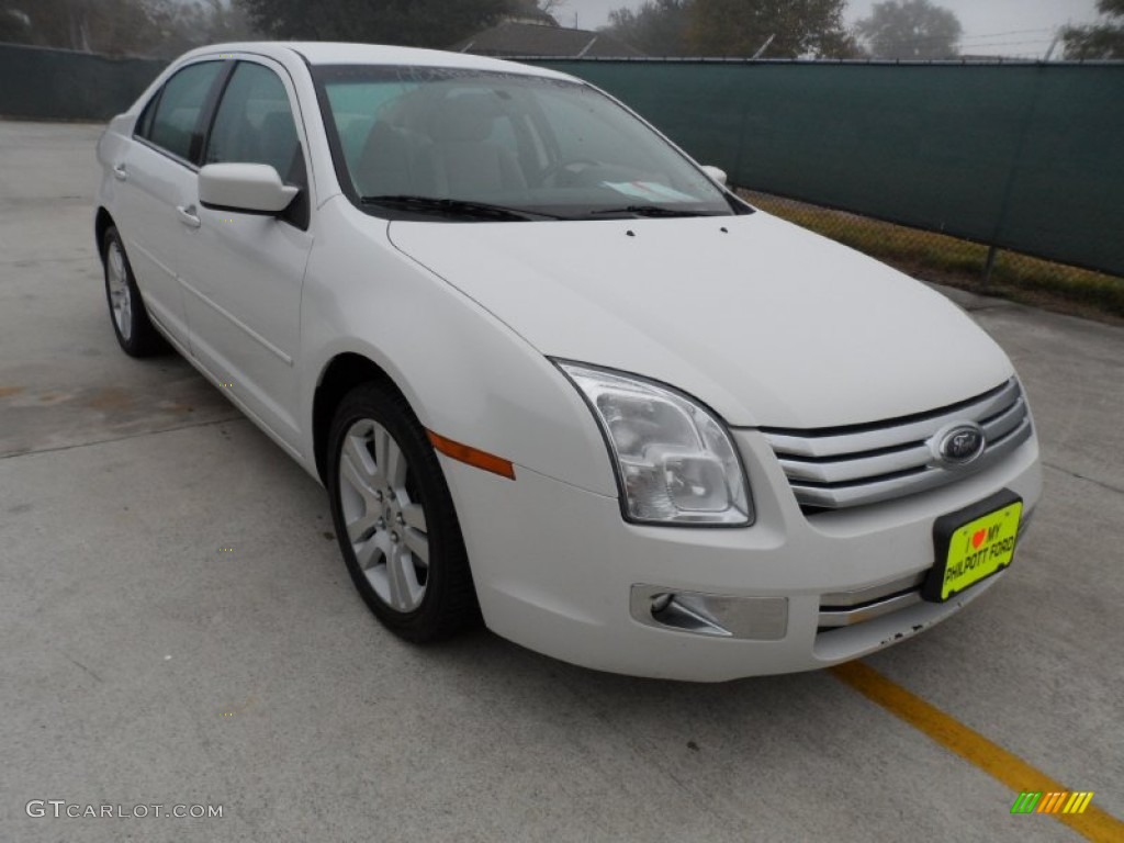 2008 Fusion SEL V6 - White Suede / Camel photo #1