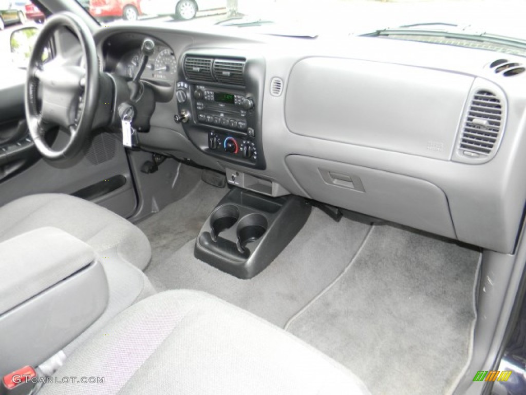 2000 Ford Ranger XLT SuperCab 4x4 Medium Graphite Dashboard Photo #58061762