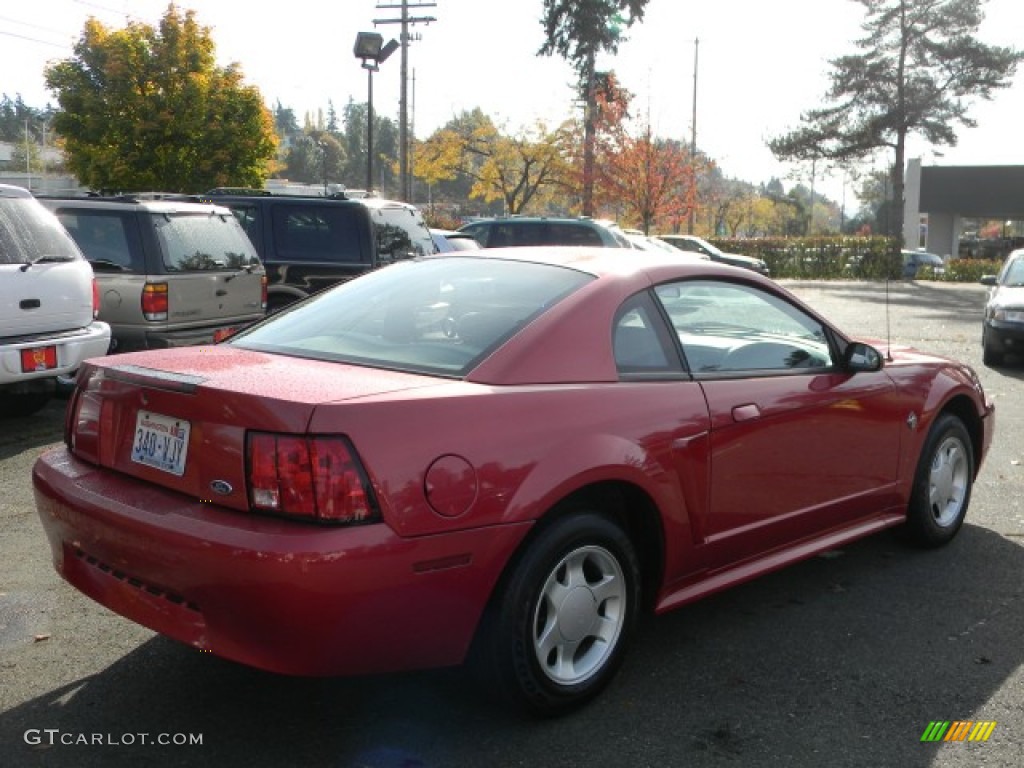 1999 Mustang V6 Coupe - Laser Red Metallic / Dark Charcoal photo #5
