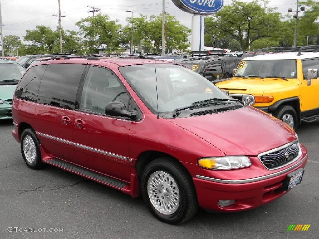 1996 Town & Country LX - Candy Apple Red Metallic / Gray photo #2