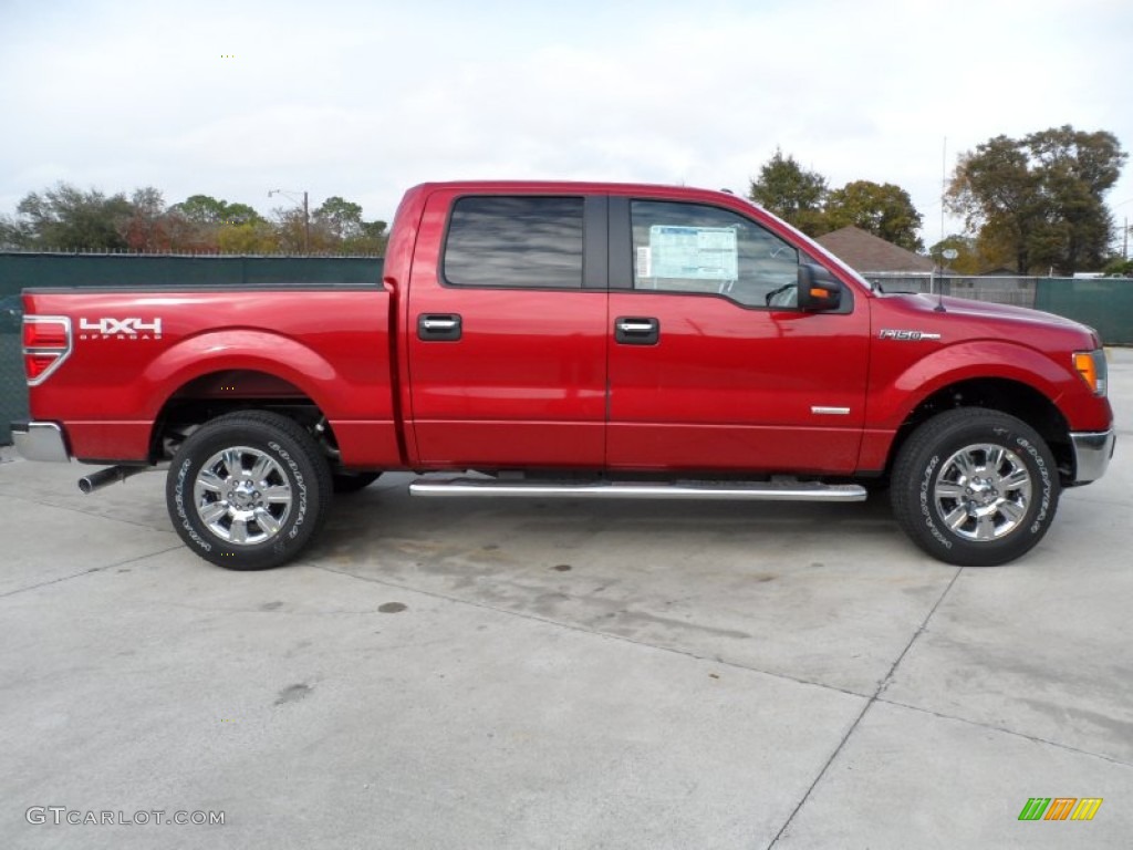 Red Candy Metallic 2012 Ford F150 XLT SuperCrew 4x4 Exterior Photo #58063250